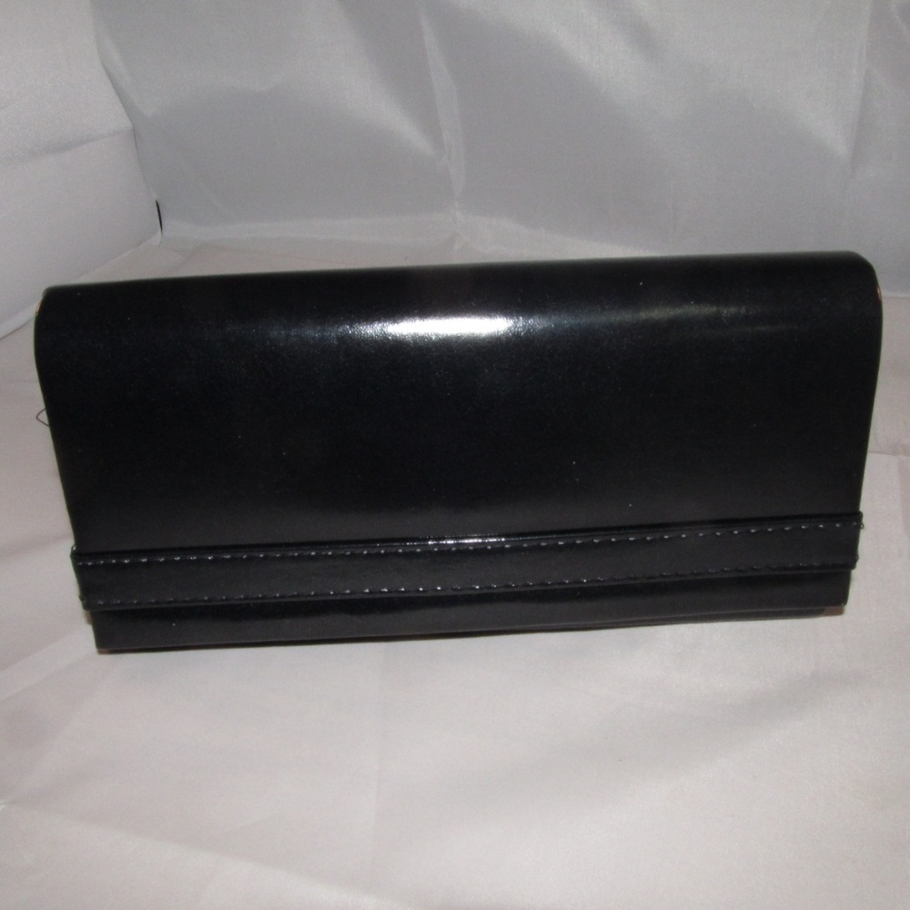 Womens Evening Clutch Bag Black With Chain KMQ NWT